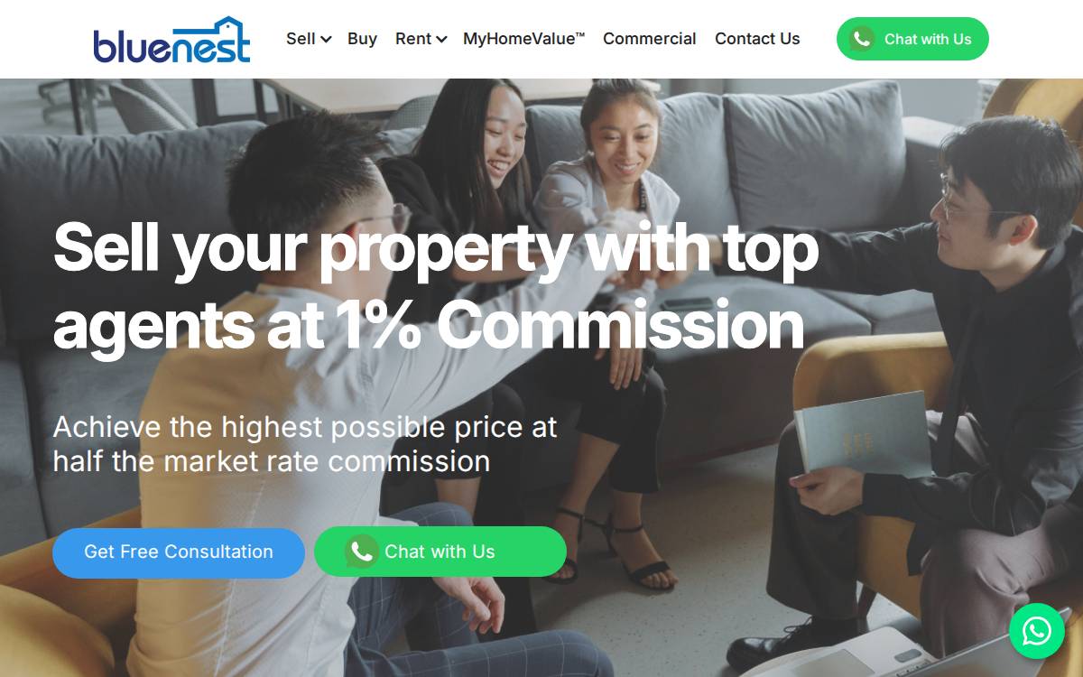 Bluenest website preview
