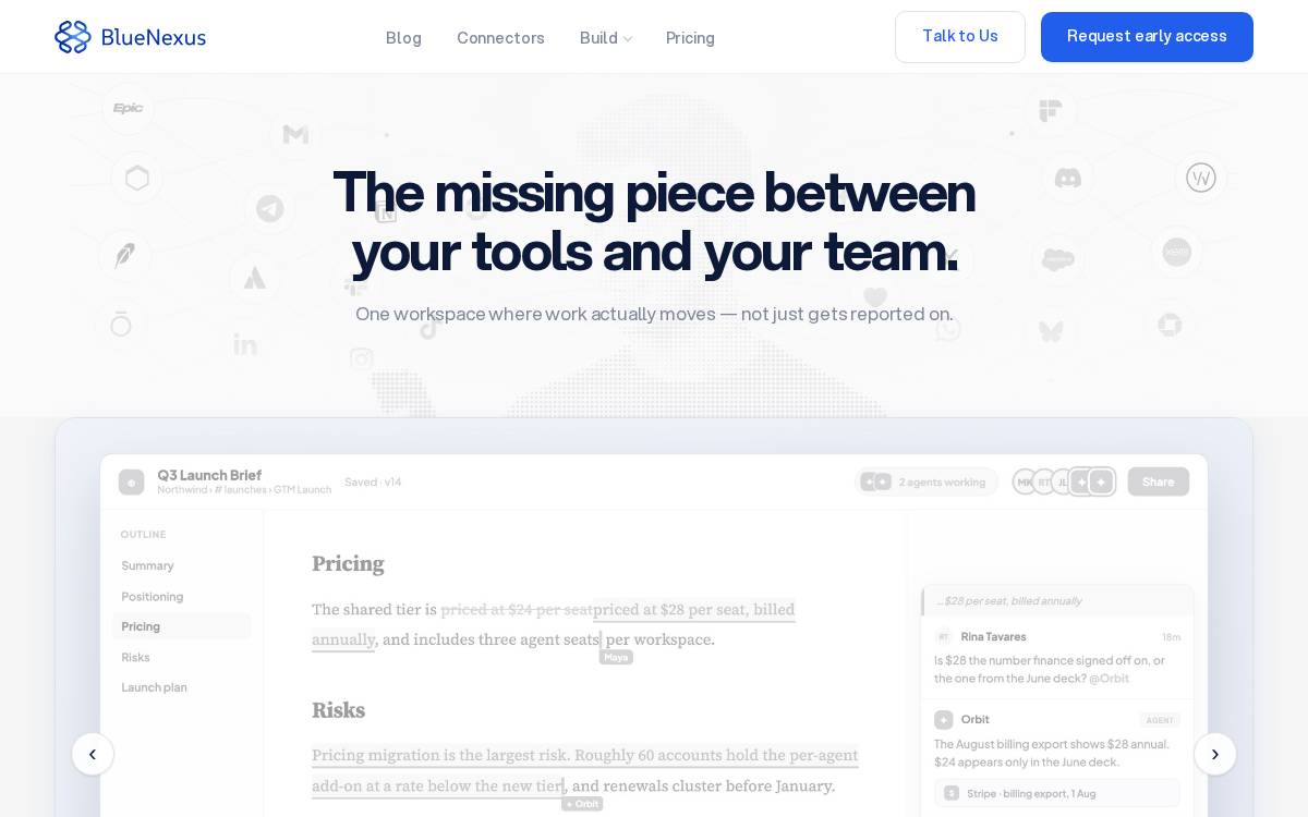 BlueNexus website preview