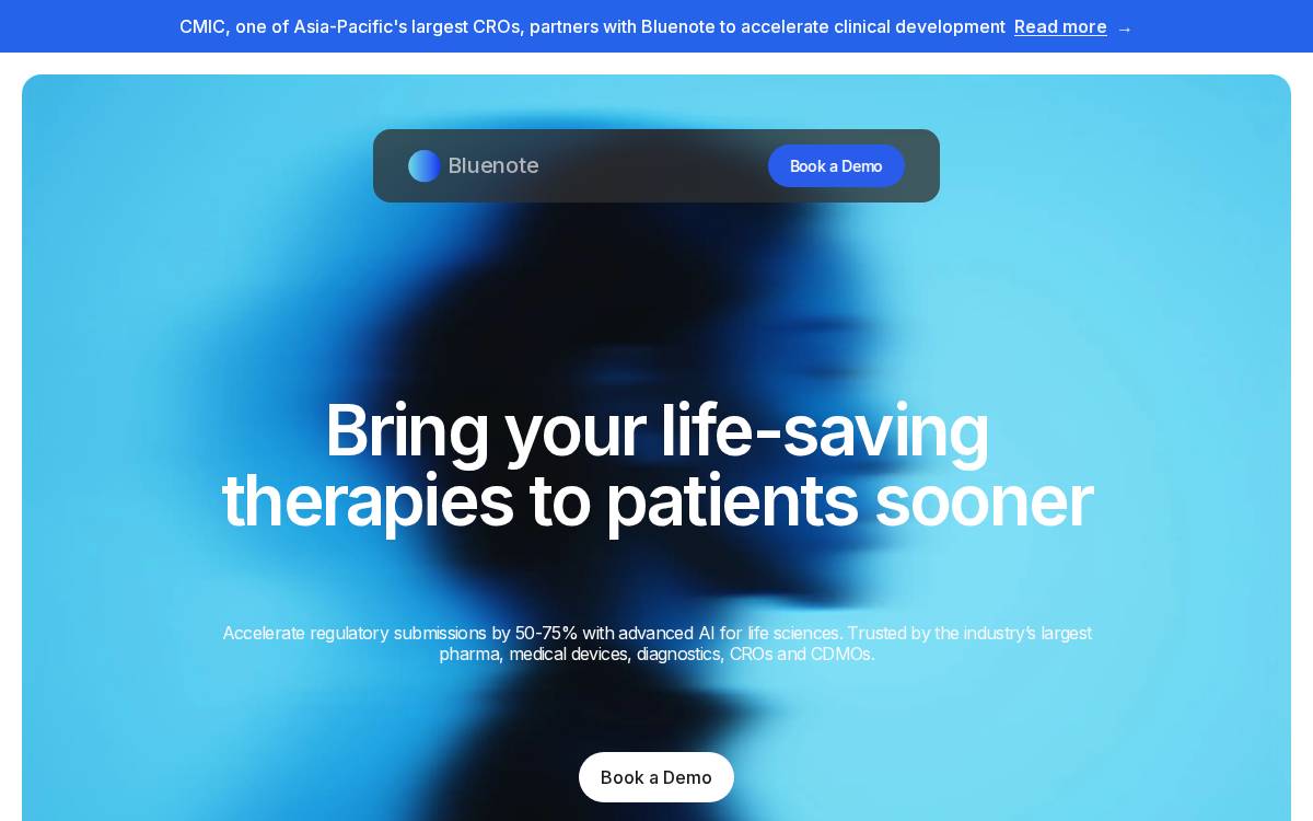 Bluenote website preview