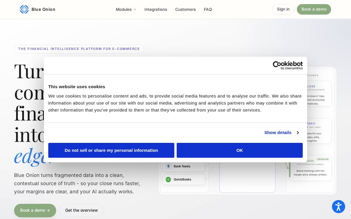 Blueonionlabs website preview