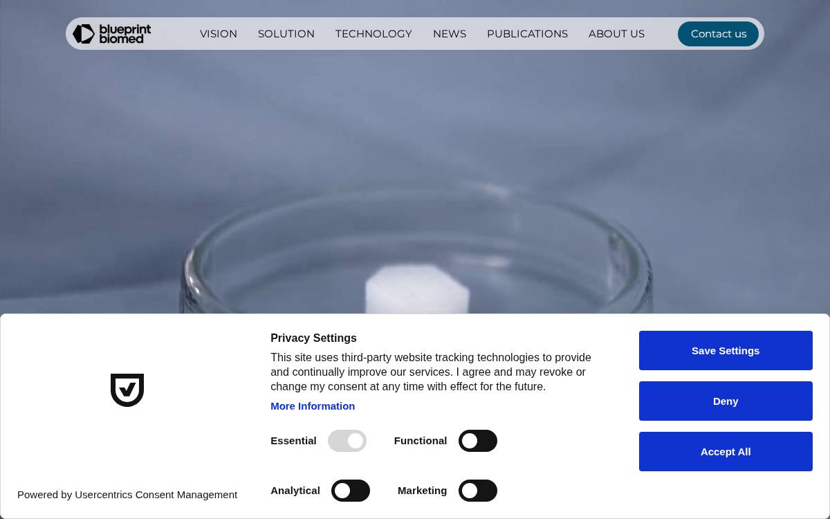 Blueprint Biomed website preview