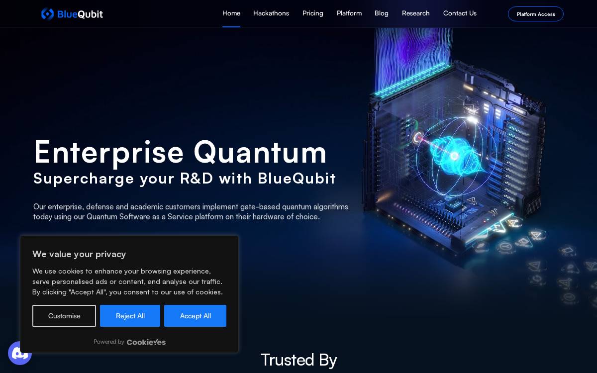 BlueQubit website preview