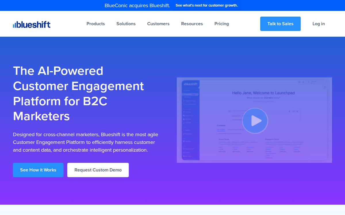 blueshift website preview