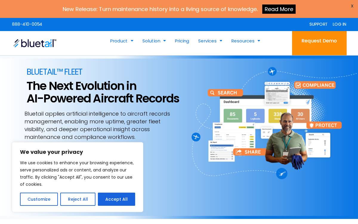 Bluetail website preview
