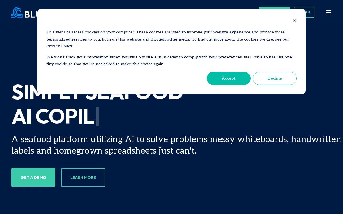 BlueTrace website preview