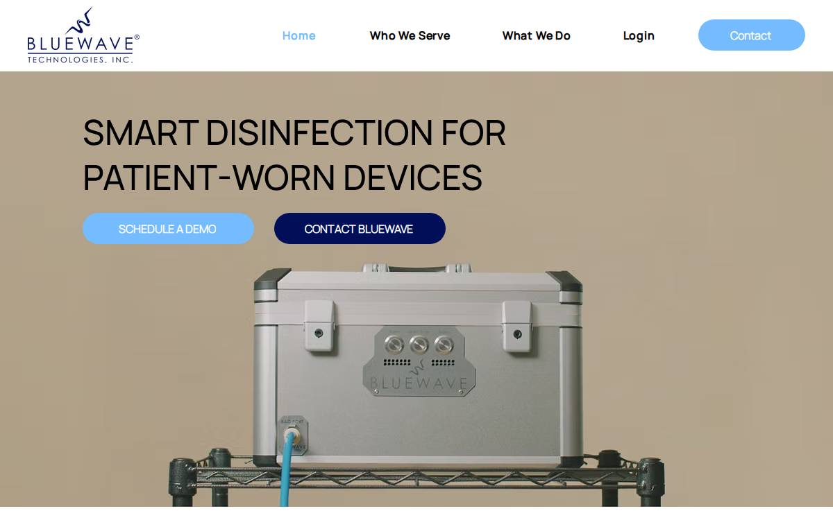 Bluewave website preview