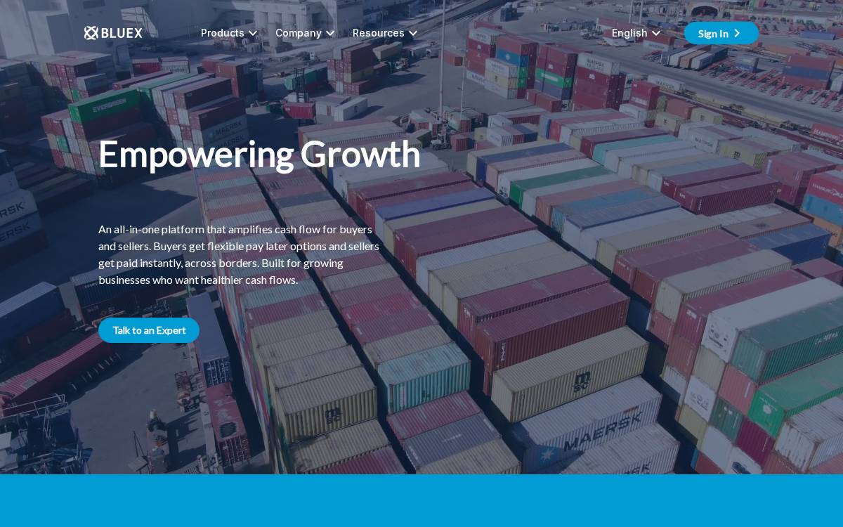 Bluextrade website preview