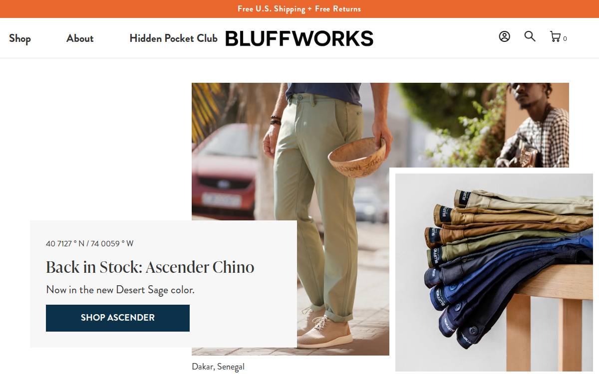 Bluffworks website preview
