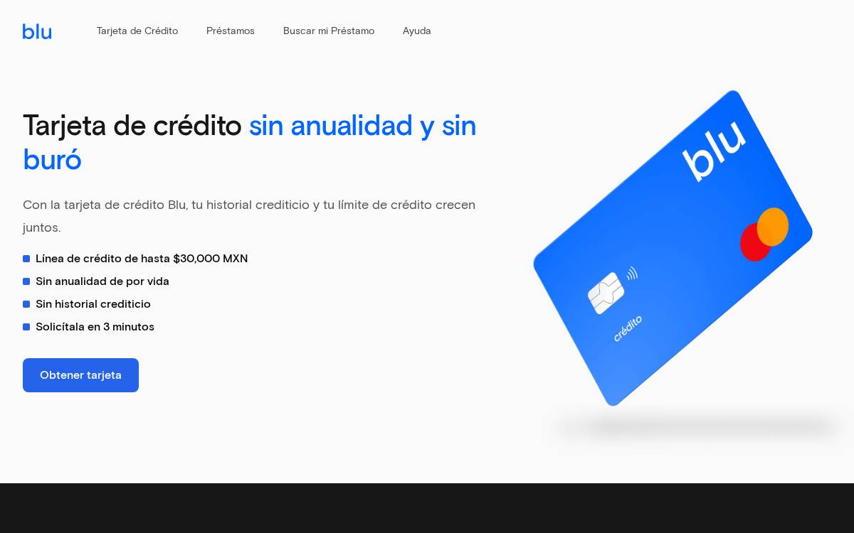 Blu Financiero website preview
