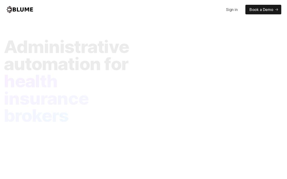 Blume Benefits website preview