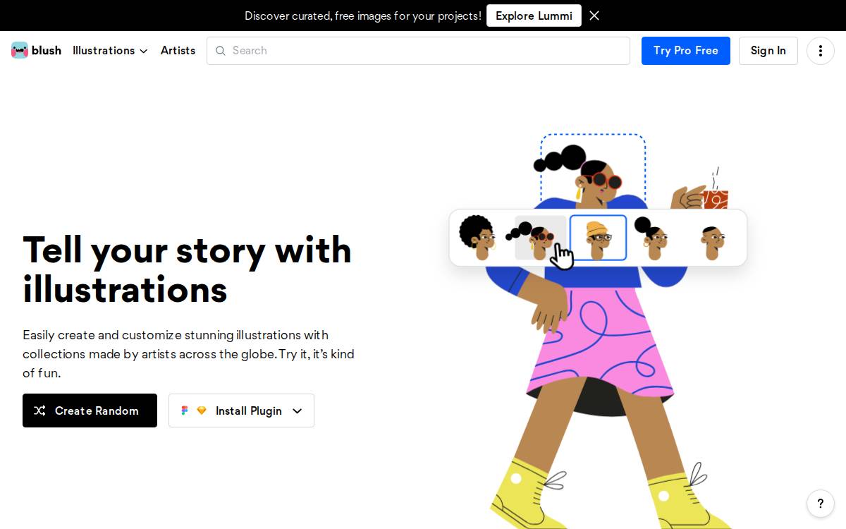 Blush website preview