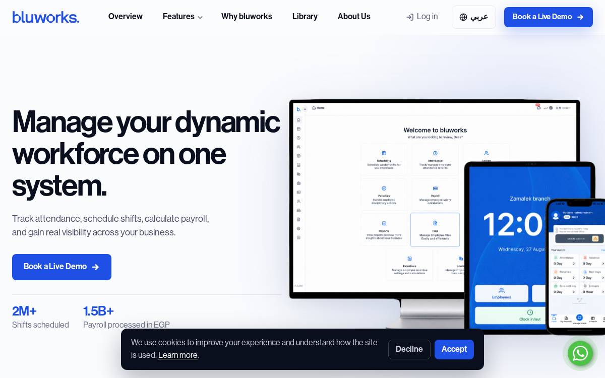 Bluworks website preview