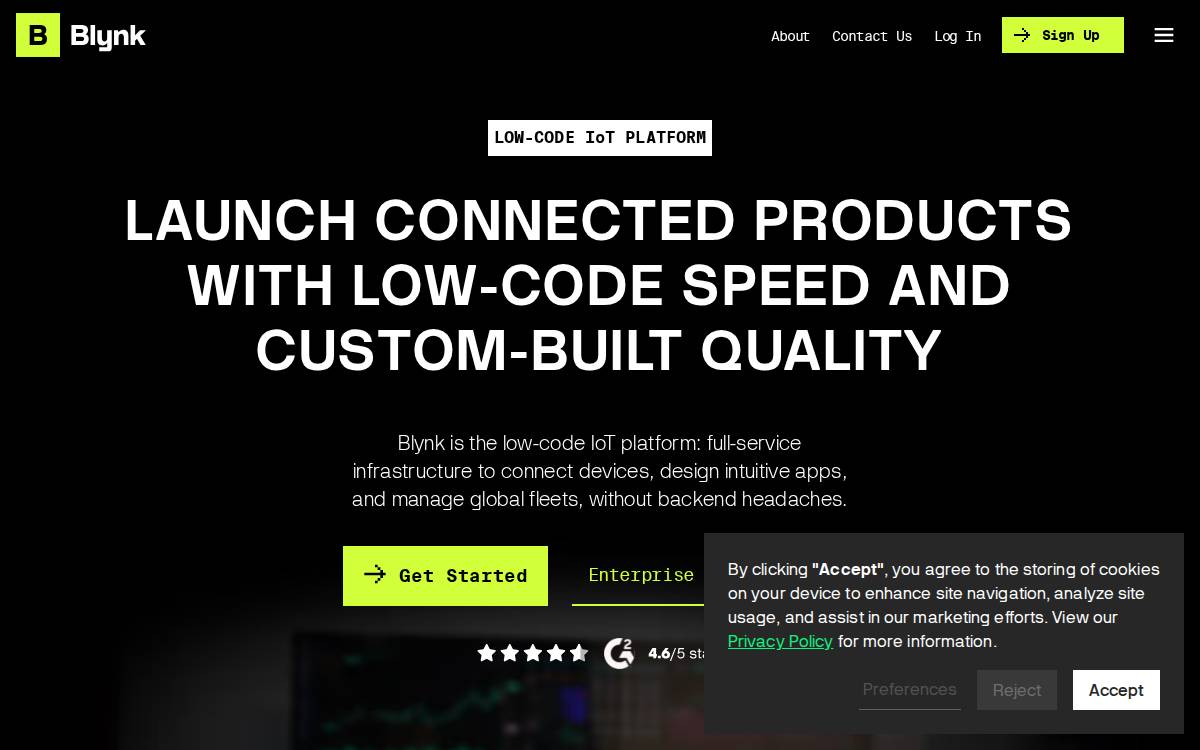 Blynk Technologies website preview