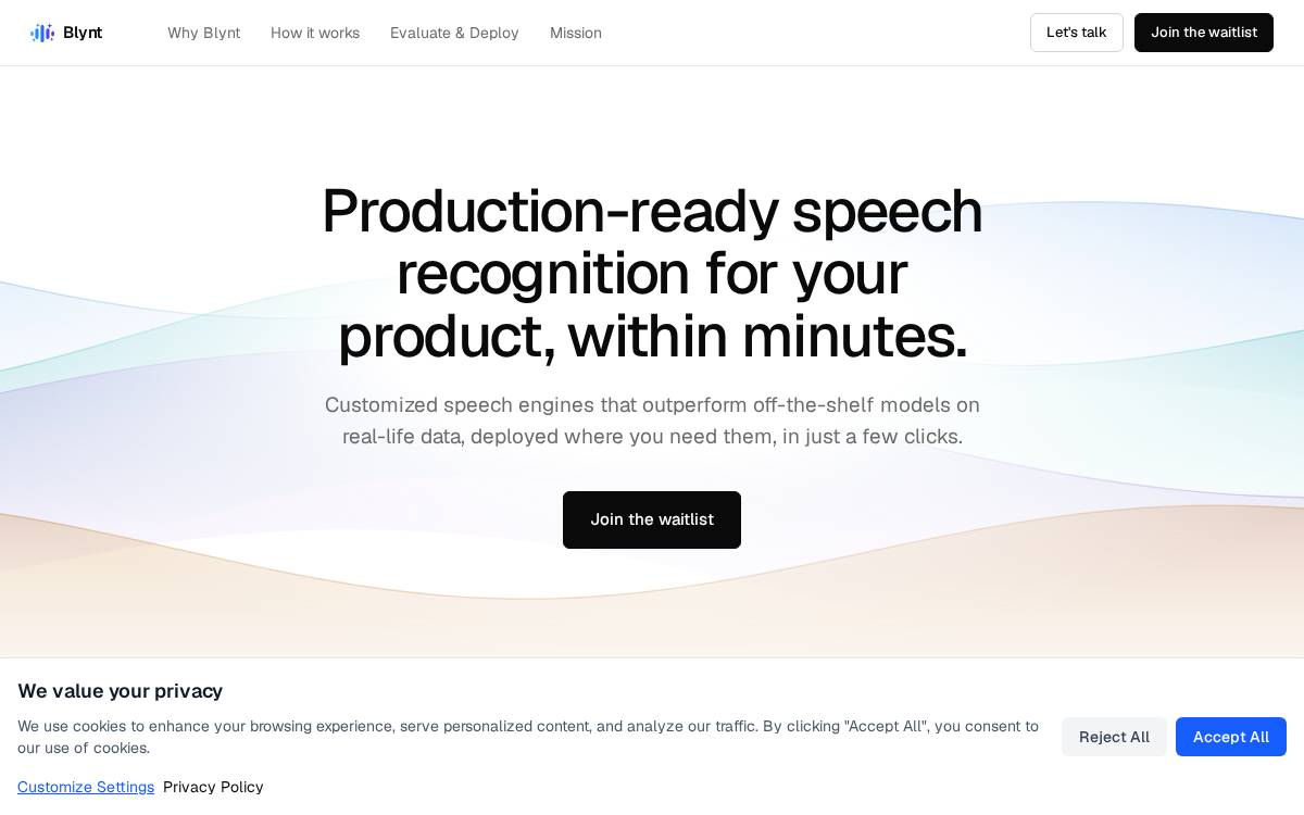 Blynt AI website preview