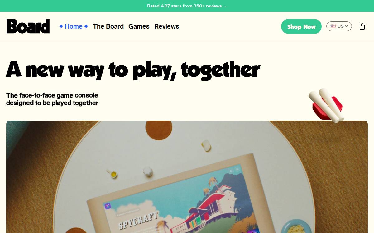 Board website preview