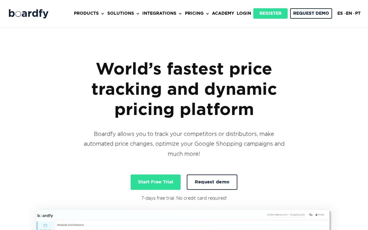 Boardfy website preview