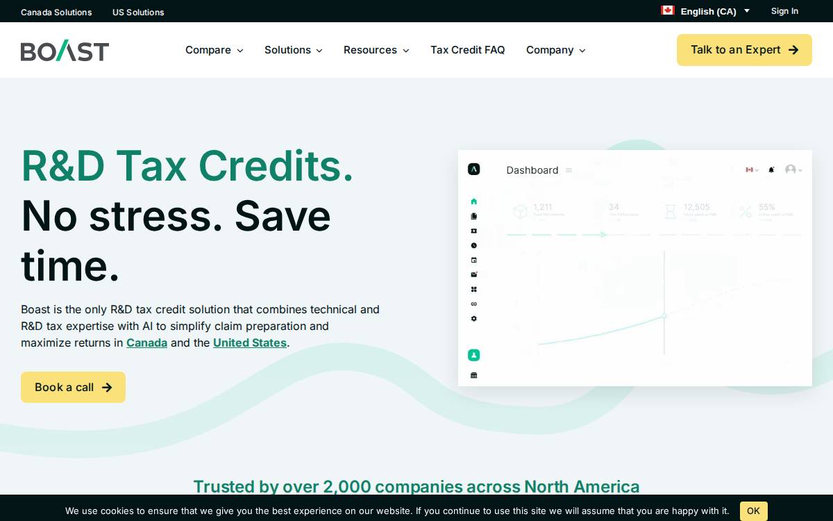 Boast website preview
