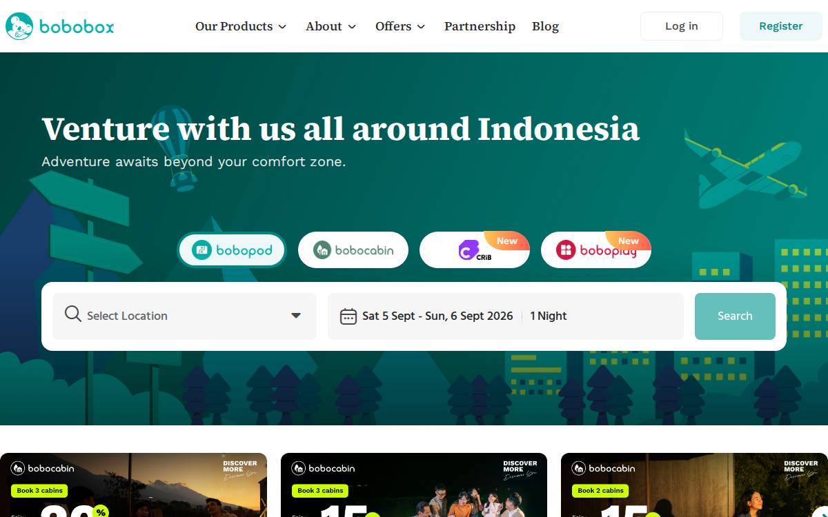Bobobox website preview