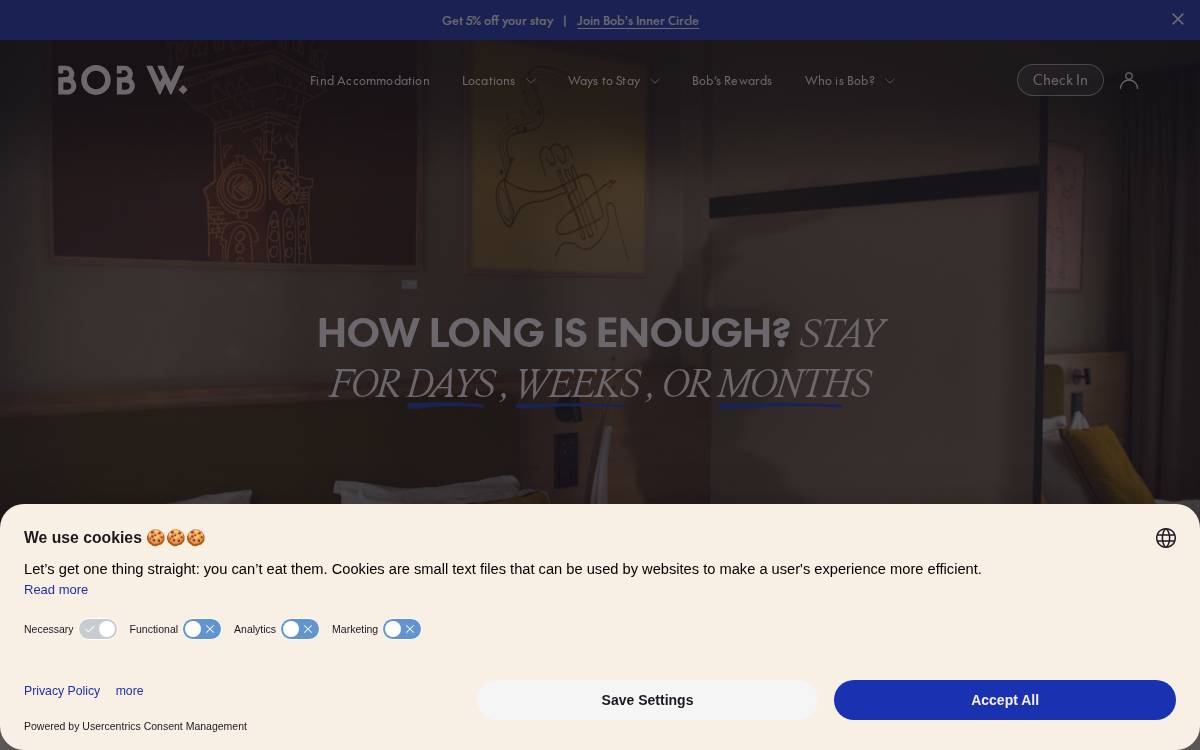Bob W website preview