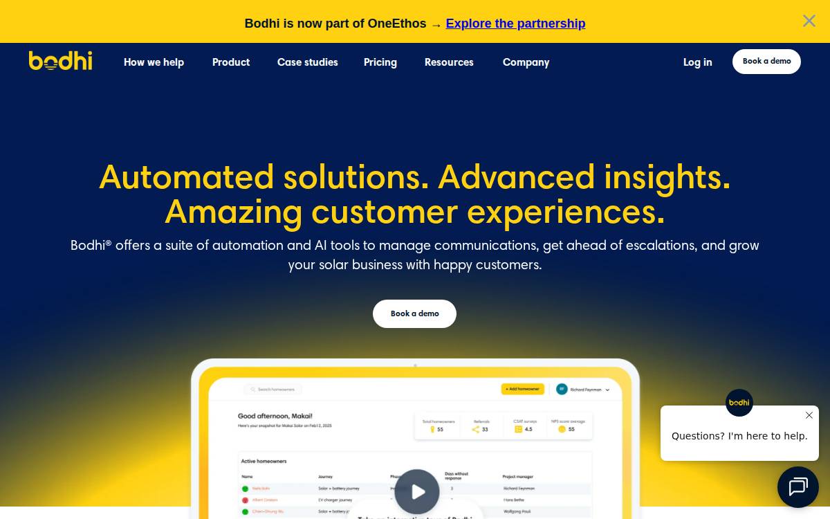 Bodhi website preview