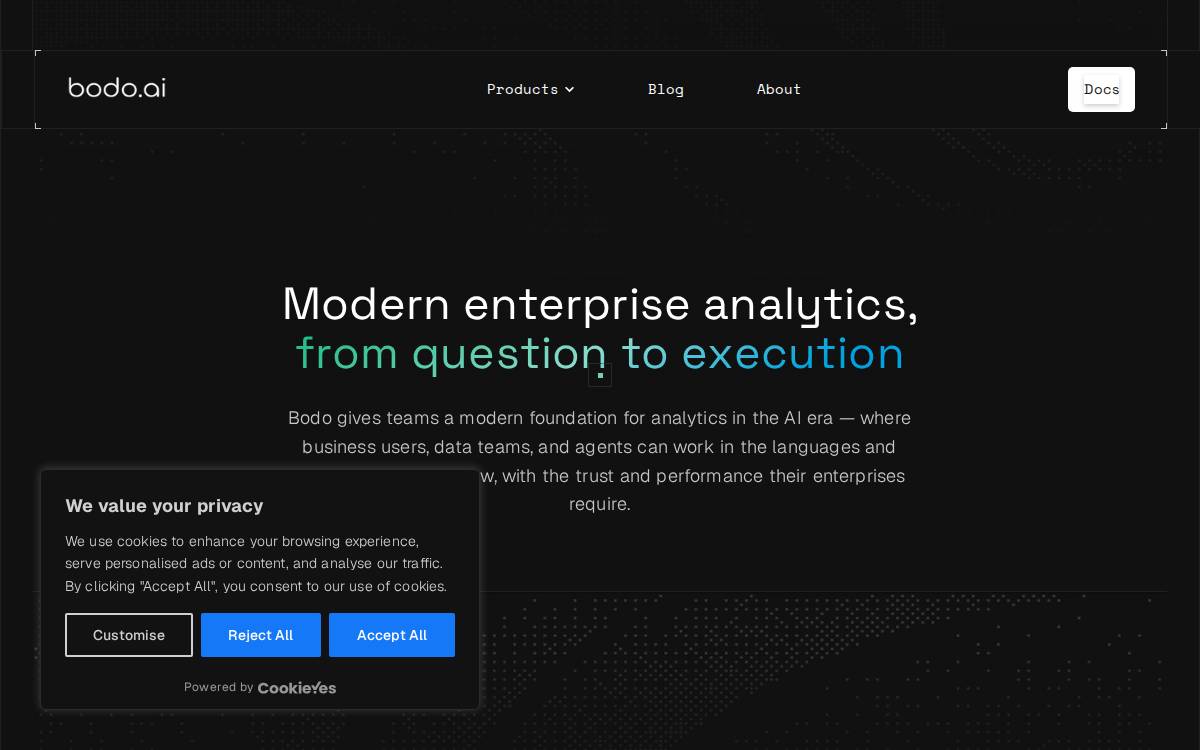 Bodo website preview