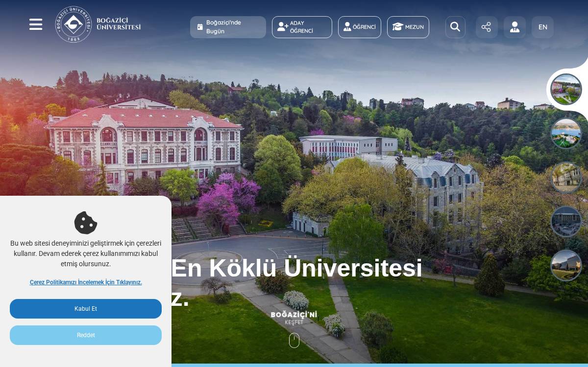 Boğaziçi Üniversitesi website preview