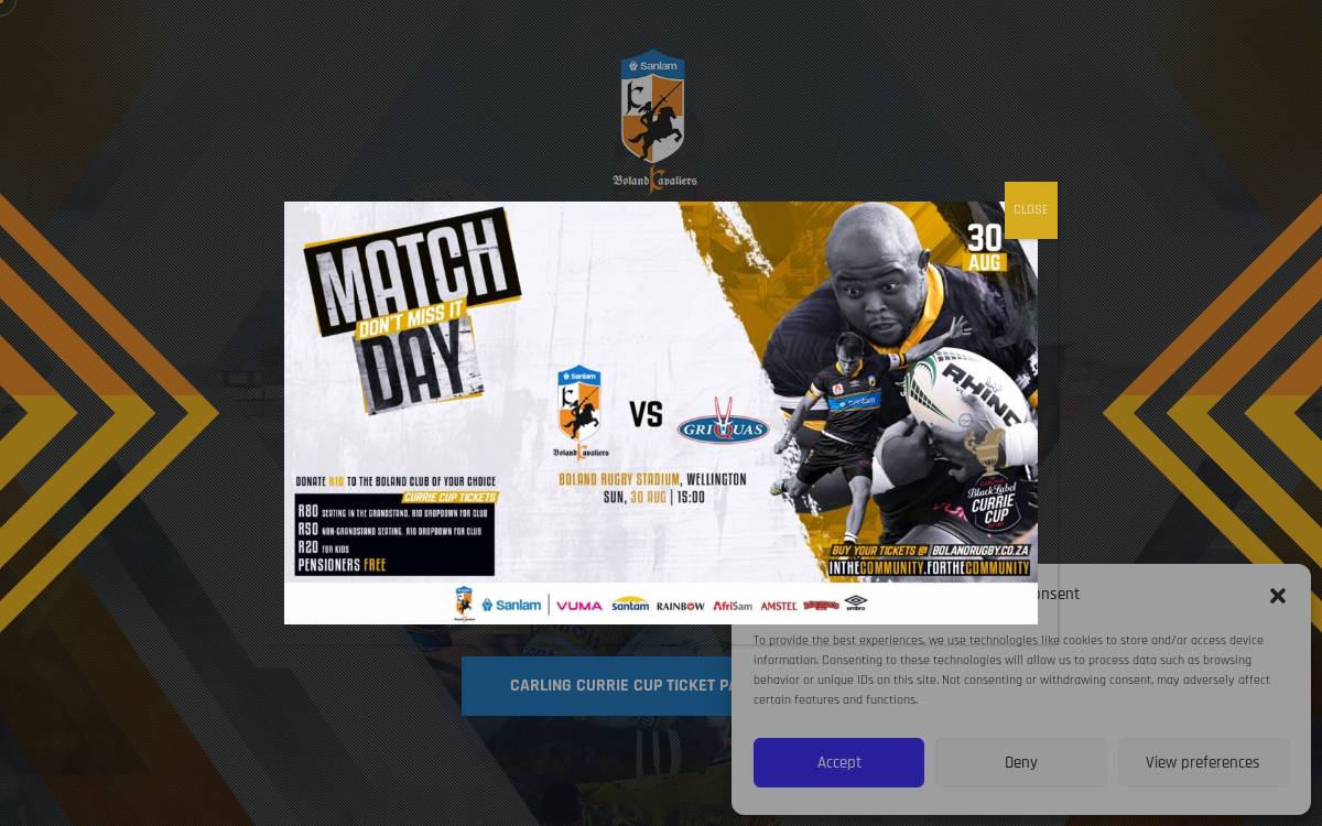 Boland Rugby Company Proprietary Limited website preview