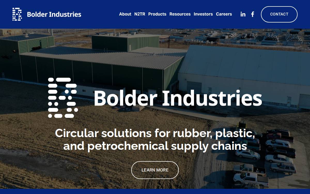 Bolder Industries website preview