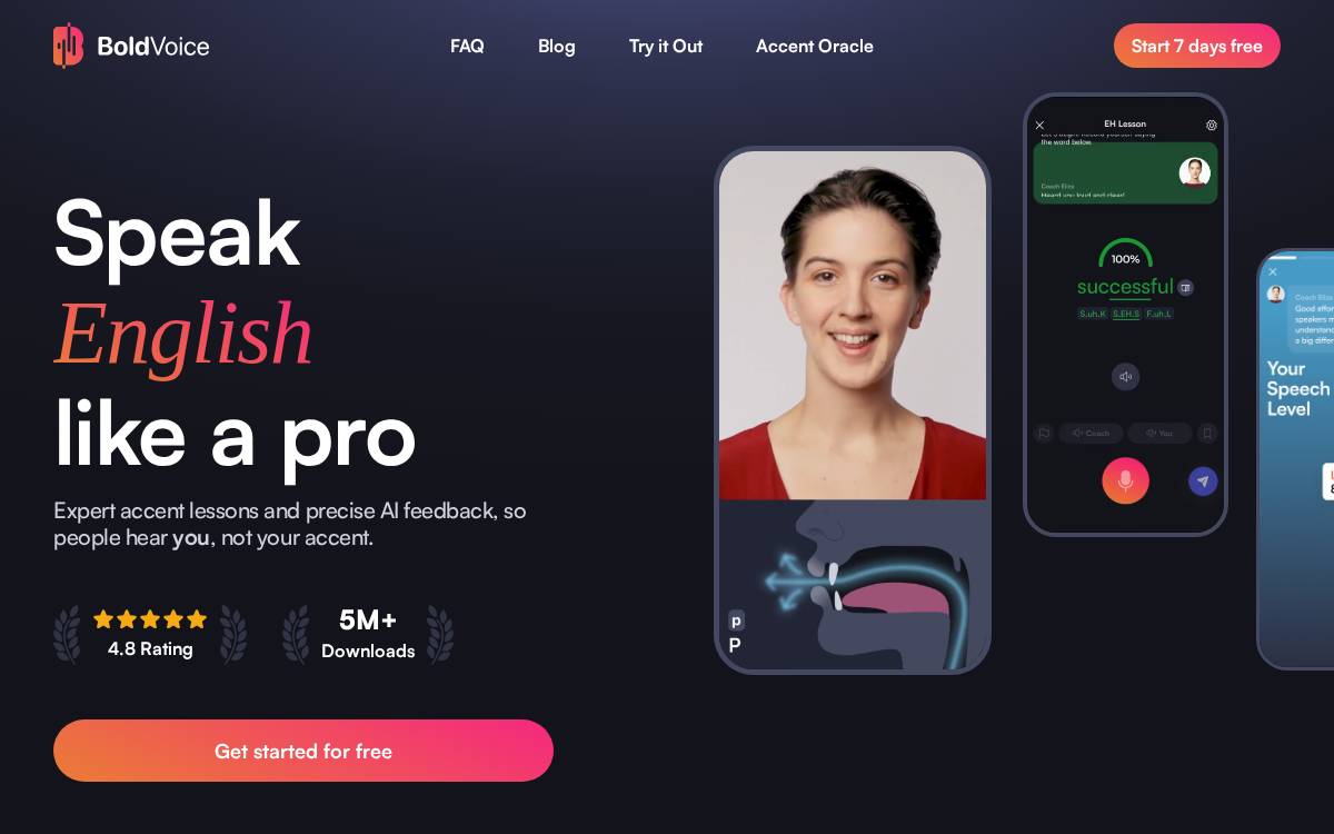 BoldVoice website preview