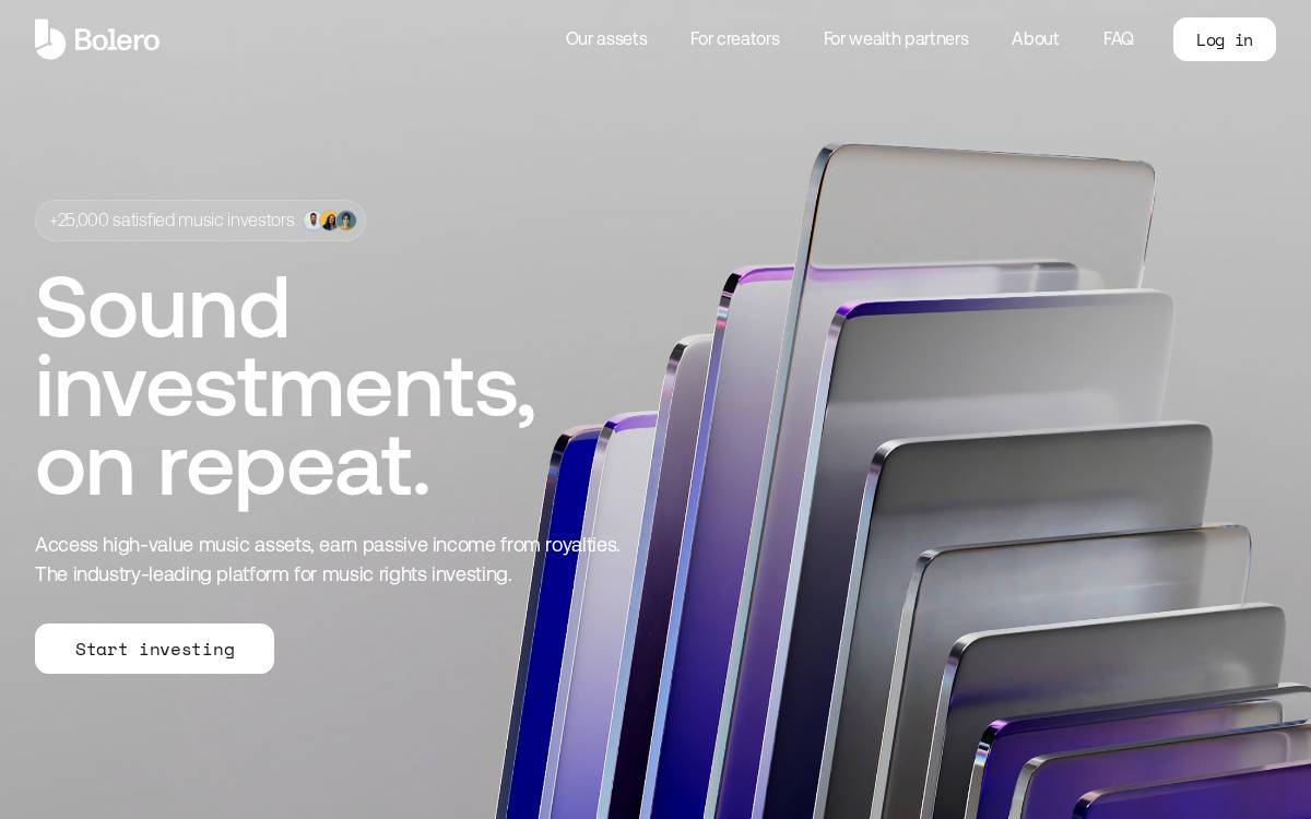 Bolero website preview