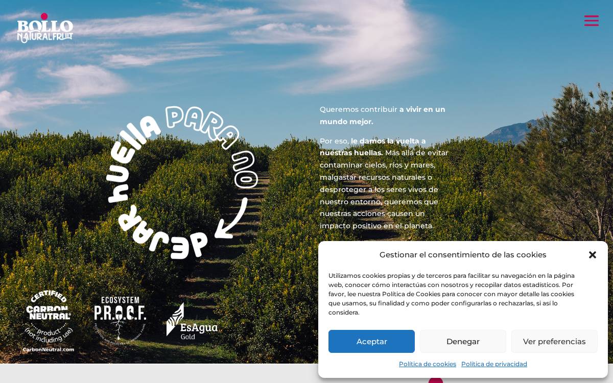 Bollo Natural Fruit (TNFC) website preview