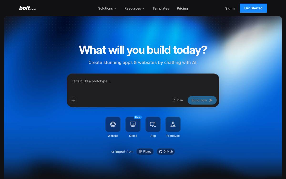 Bolt website preview