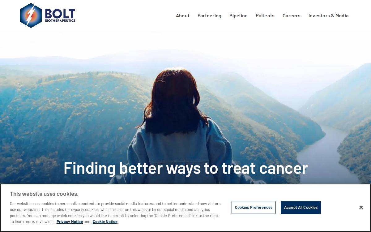 Bolt Biotherapeutics website preview