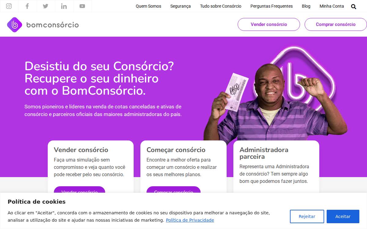 Bom Consórcio website preview