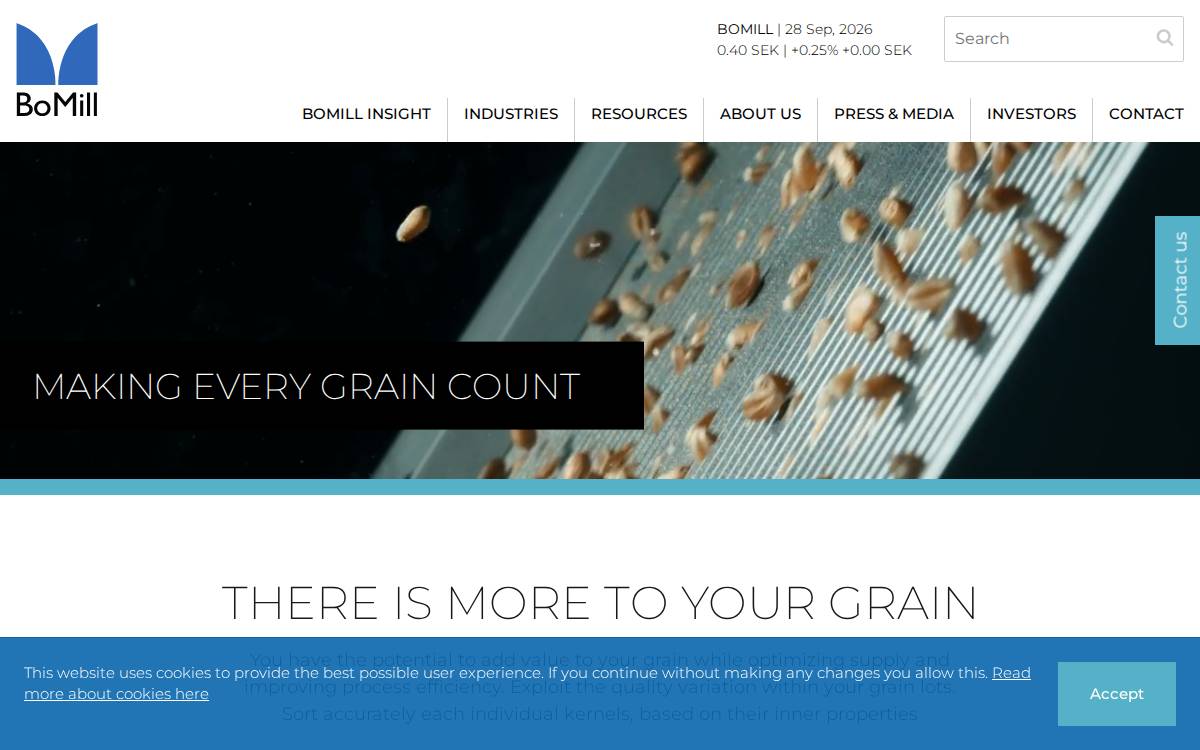 BoMill website preview