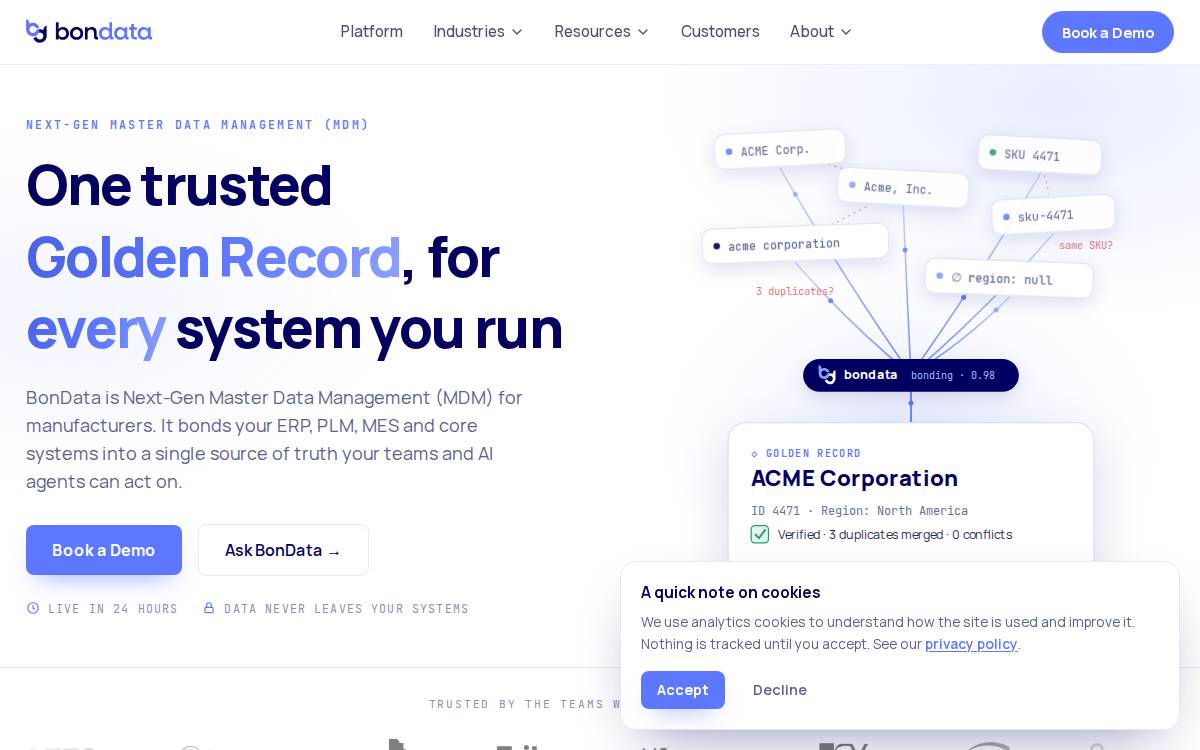 Bon Data website preview