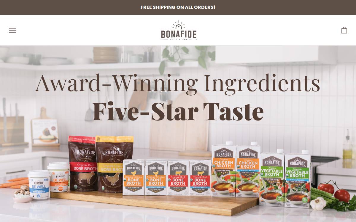 Bonafide Provisions website preview