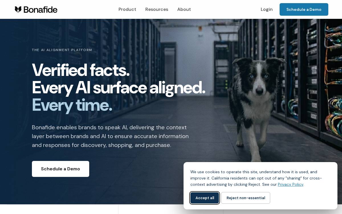 Bonafide website preview