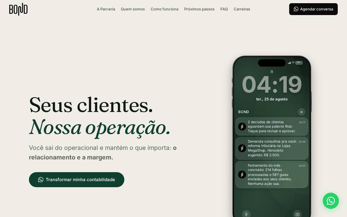 BOND website preview