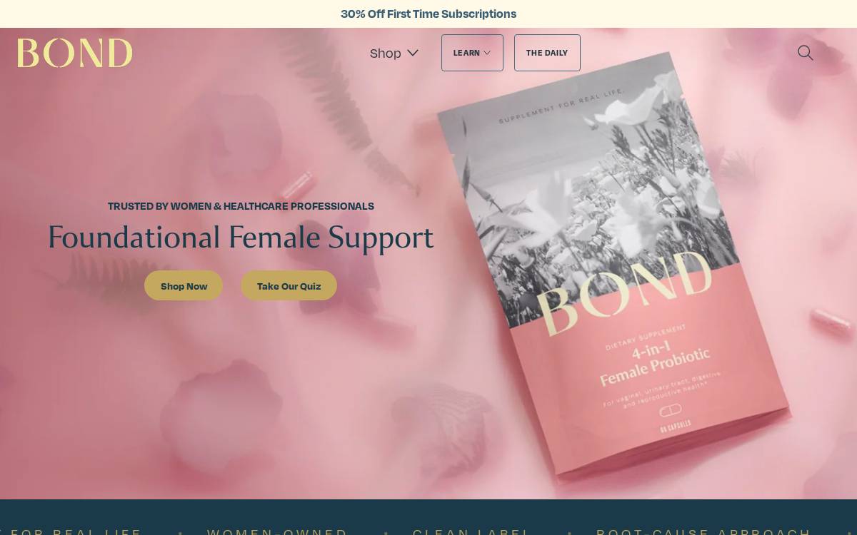 Bond website preview