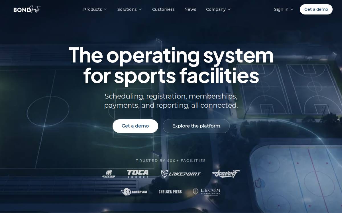 Bond Sports website preview
