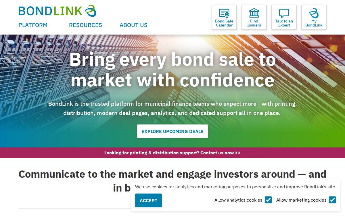 BondLink website preview