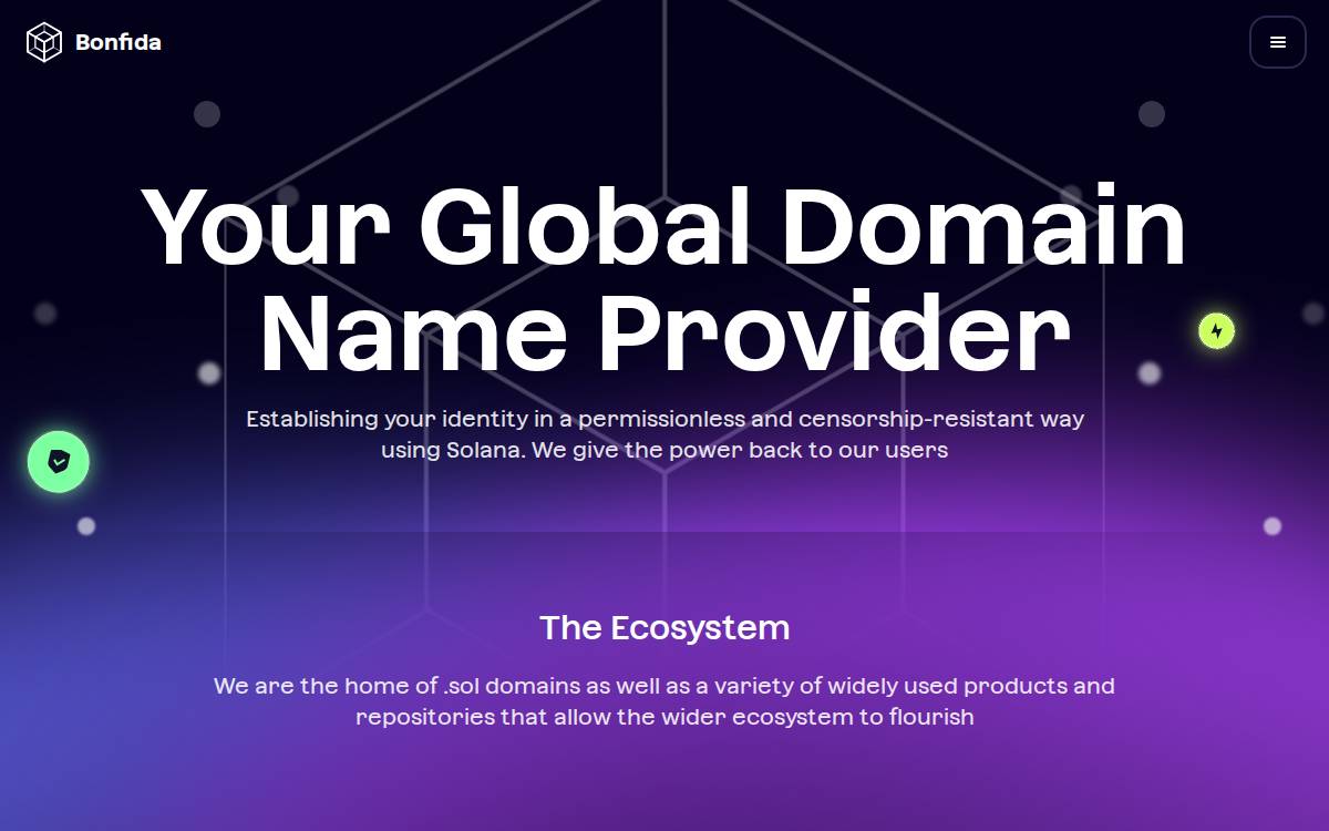 Bonfida website preview