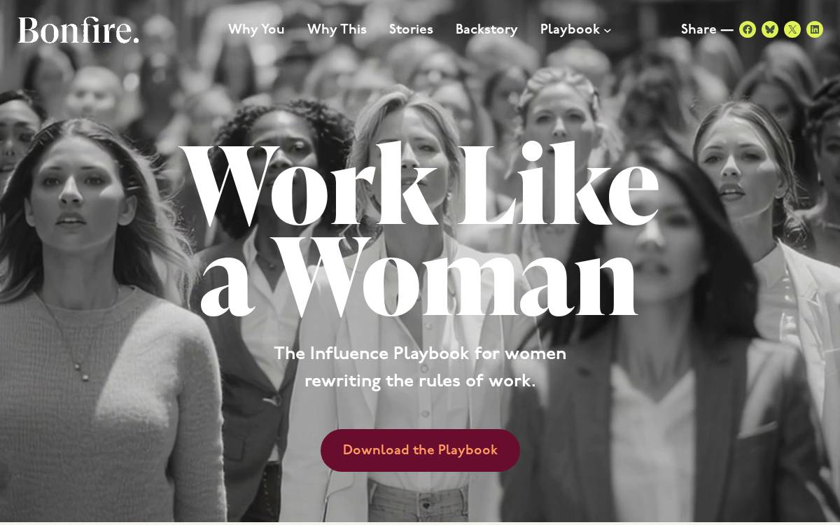 Bonfire Women website preview