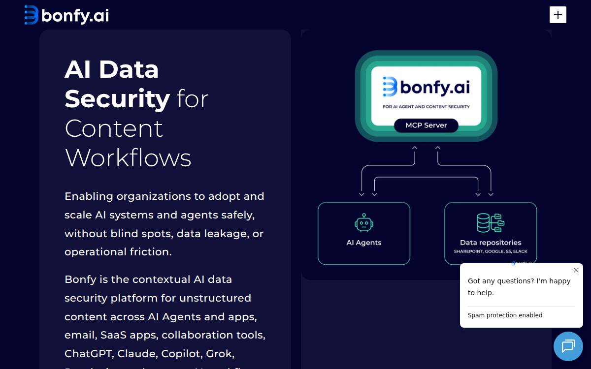 Bonfy website preview