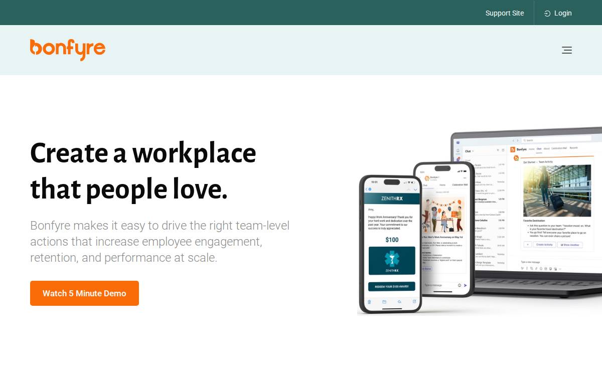 Bonfyre website preview