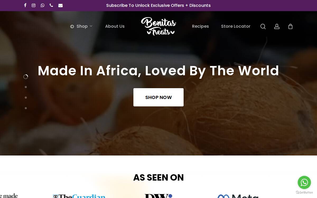 Bonita Foods website preview