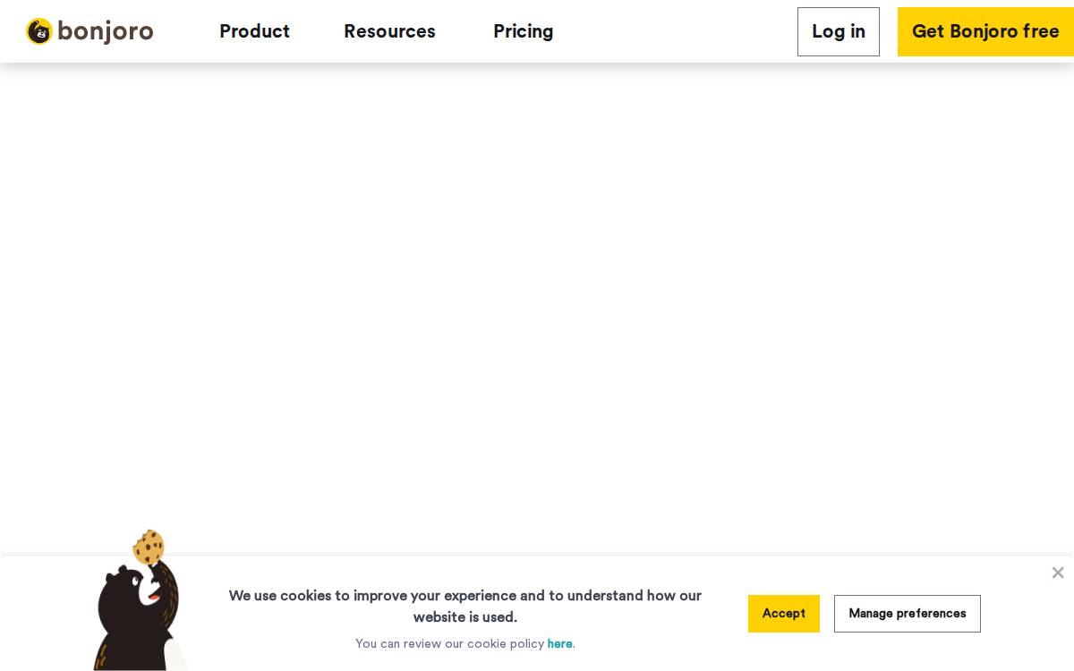 Bonjoro website preview