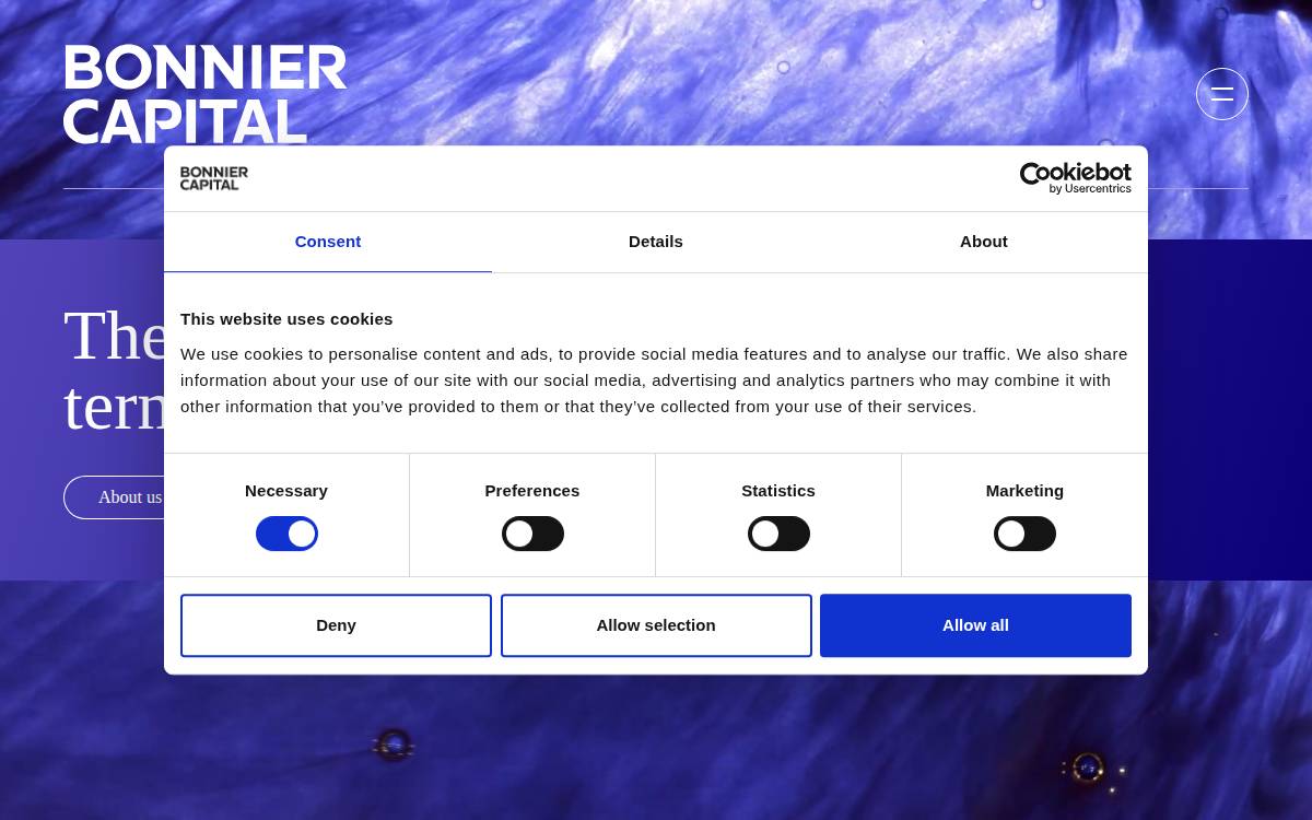Bonnier Ventures website preview
