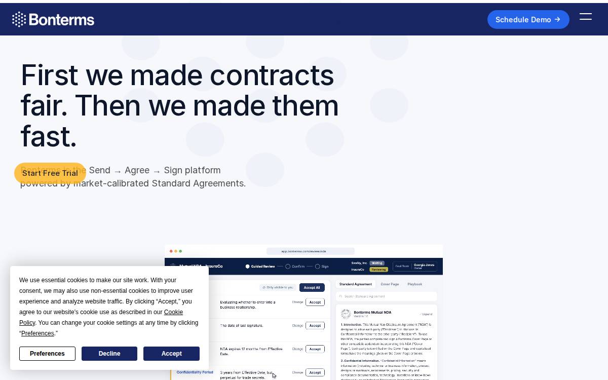 Bonterms website preview